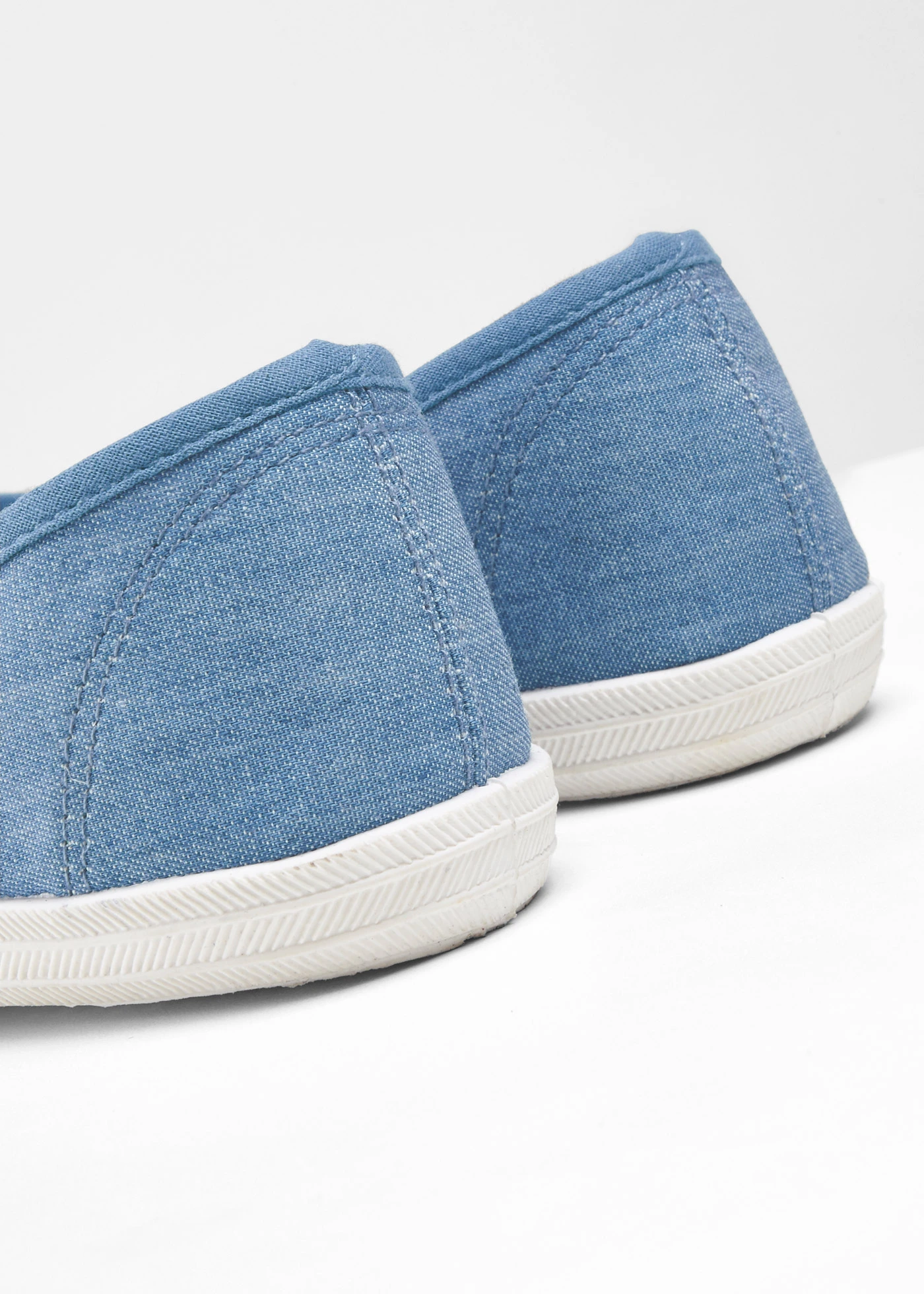 Balerini din pânză canvas din bumbac • albastru jeans • magazin bonprix