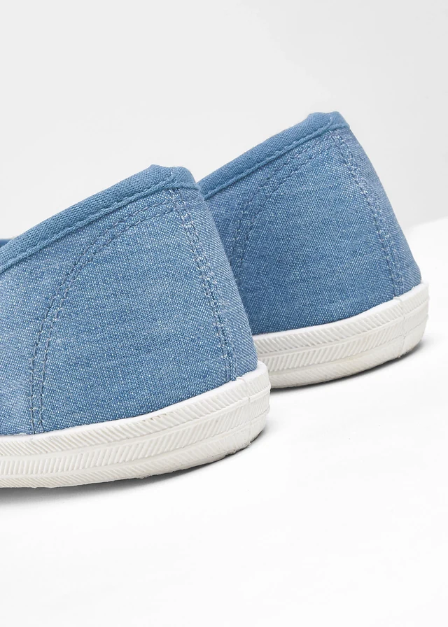 Ballerines en toile de coton, Couleur: bleu jean