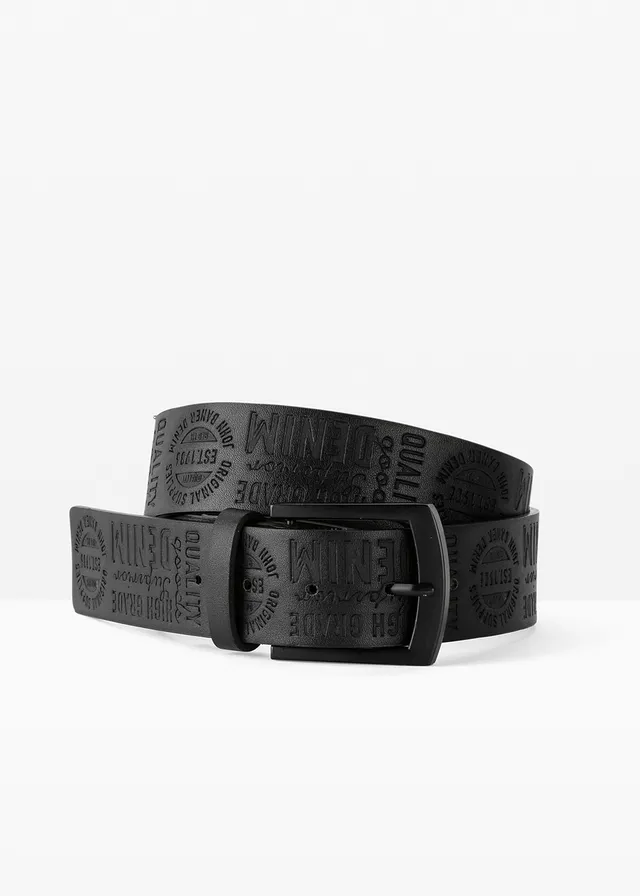 Riem met opvallend reliëf • zwart • bonprix online shop