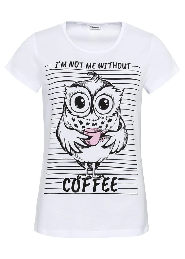 T-shirt met print van puur katoen