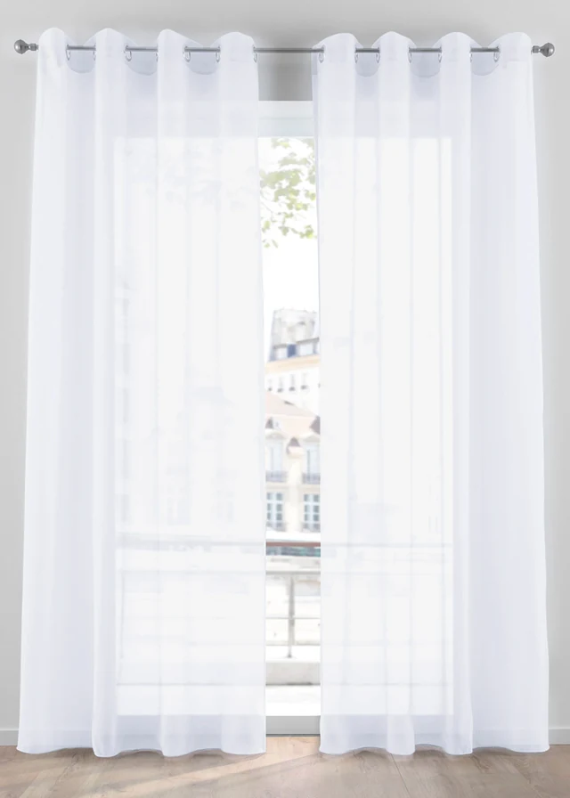 Voilage en tissu léger (1 pce), Couleur: blanc