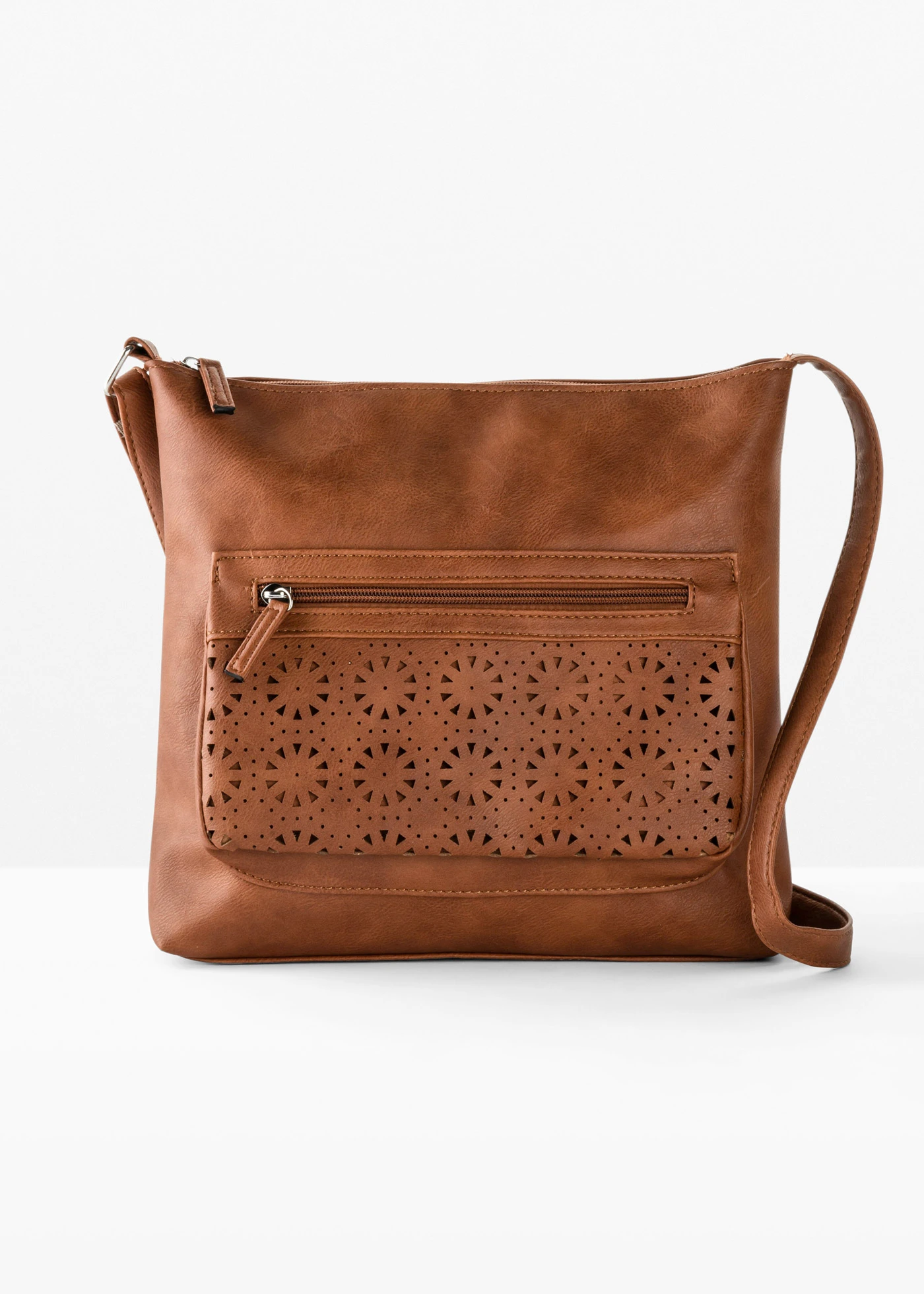 Sac à bandoulière avec poche extérieure décorative • cognac • Boutique bonprix