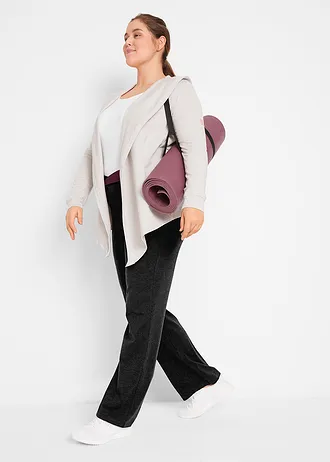 Bavlněné sportovní kalhoty, Bootcut (2 ks v balení), barva: černá melír + tmavě modrá