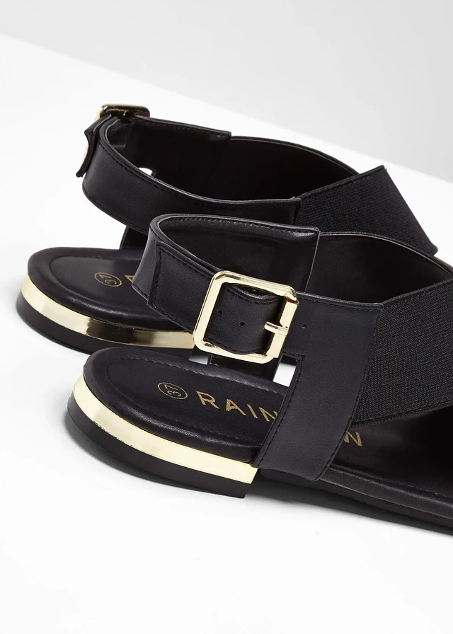Sandalen, Kleur: zwart
