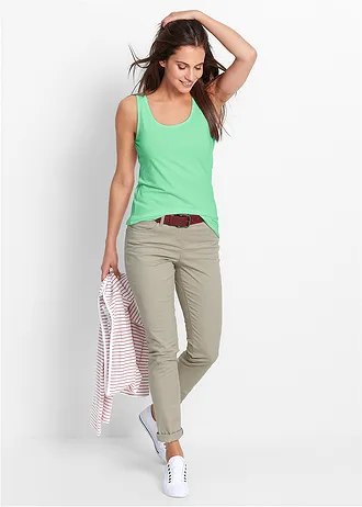 Tanktop (set van 2) • soft mint + zwart • bonprix online shop