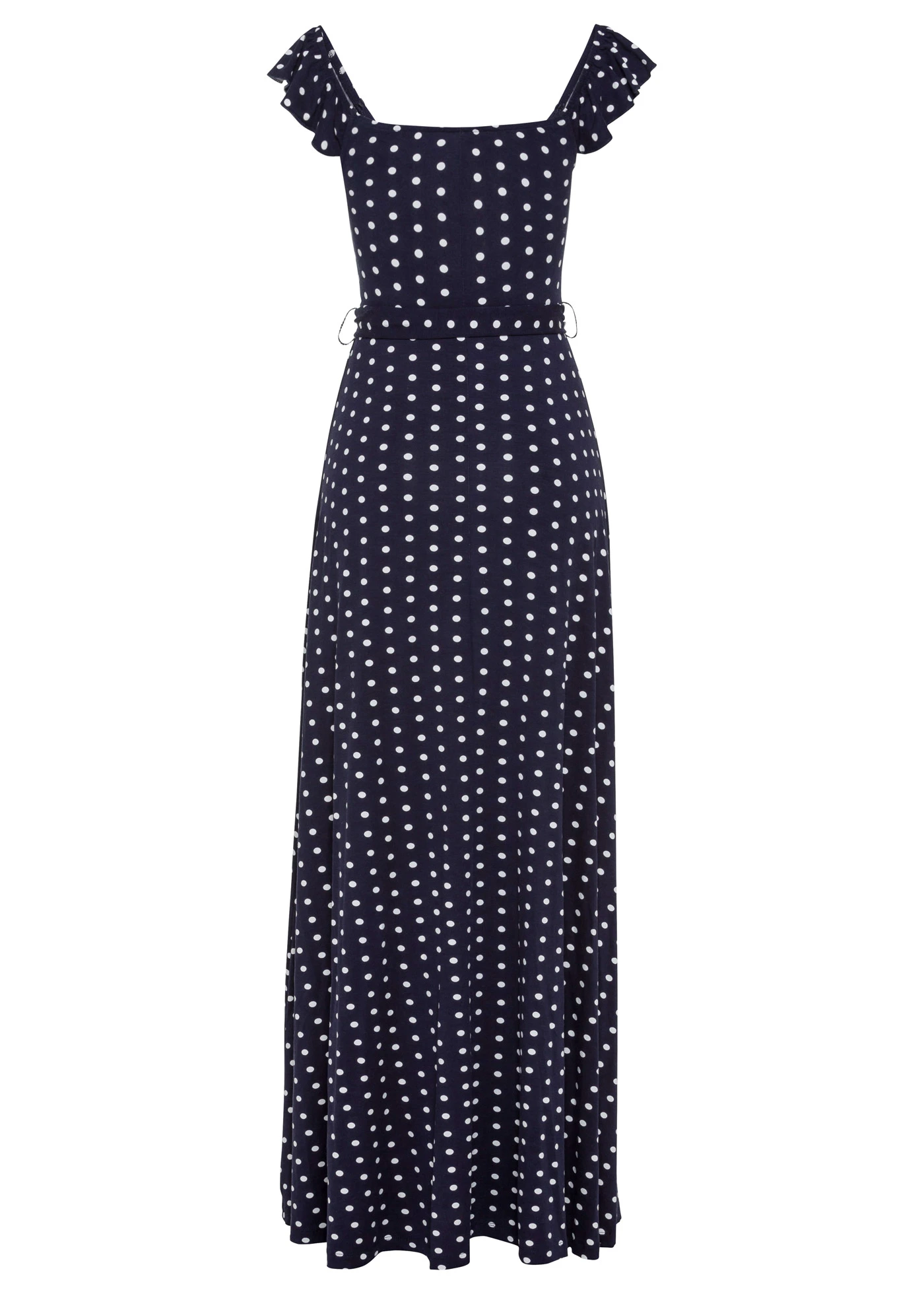 Maxi jurk van viscose • donkerblauw gestippeld • bonprix online shop