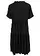Šaty z mačkaného viskózového materiálu, s ozdobným prvkem ve výstřihu, po kolena, barva: černá