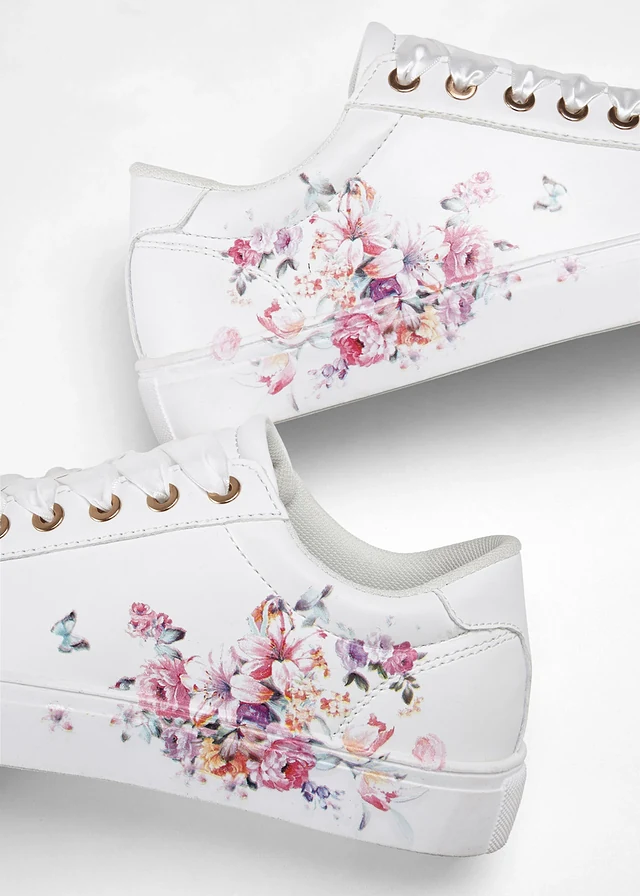 Sneakers met bloemenprint • wit gebloemd • product-page.page-title-suffix