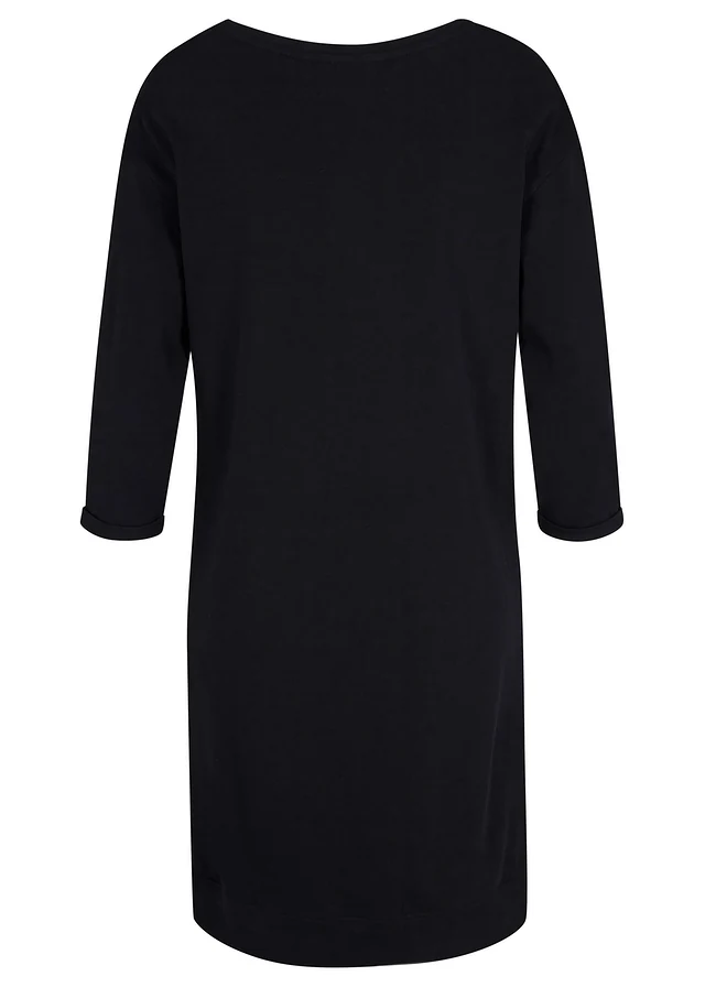 Robe sweat manches 3/4, intérieur gratté doux
