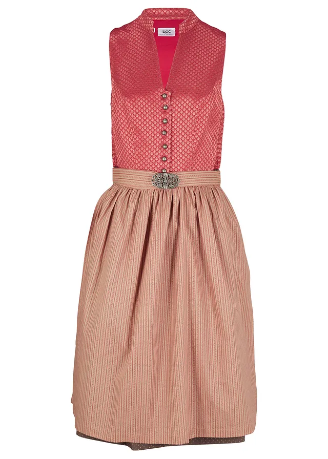 Krojové šaty dirndl, pohodlný efekt, (2-dielna sada), po kolená