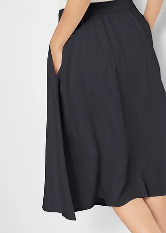 Fustă midi cu in • negru • magazin bonprix