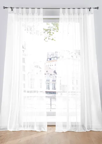 Gordijn van lichte voile (2 stuks) • wit • bonprix online shop