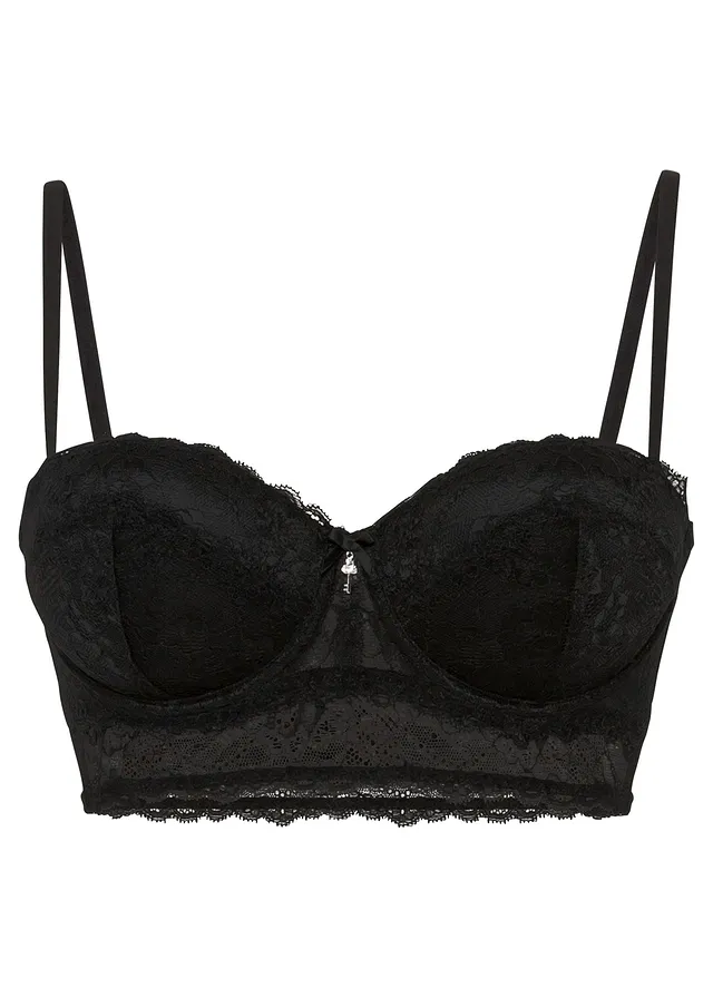 Balkonetová podprsenka z krajky • černá • bonprix obchod