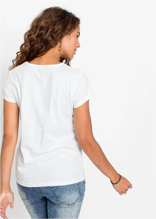 T-shirt 100% coton • blanc imprimé hibou • product-page.page-title-suffix