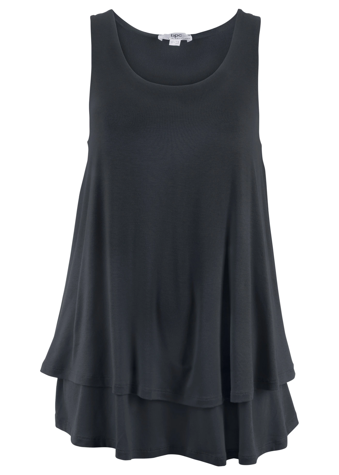 Dubbellaagse top van viscose • zwart • bonprix online shop