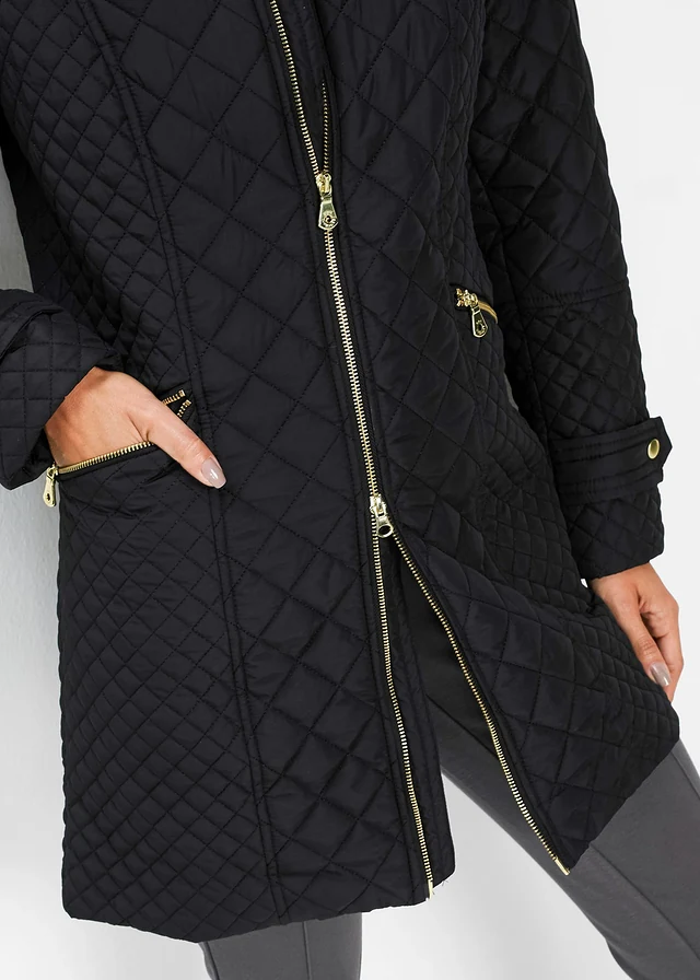Manteau court matelassé • noir • product-page.page-title-suffix