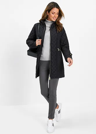 Mantou scurt, matlasat, culoare: negru