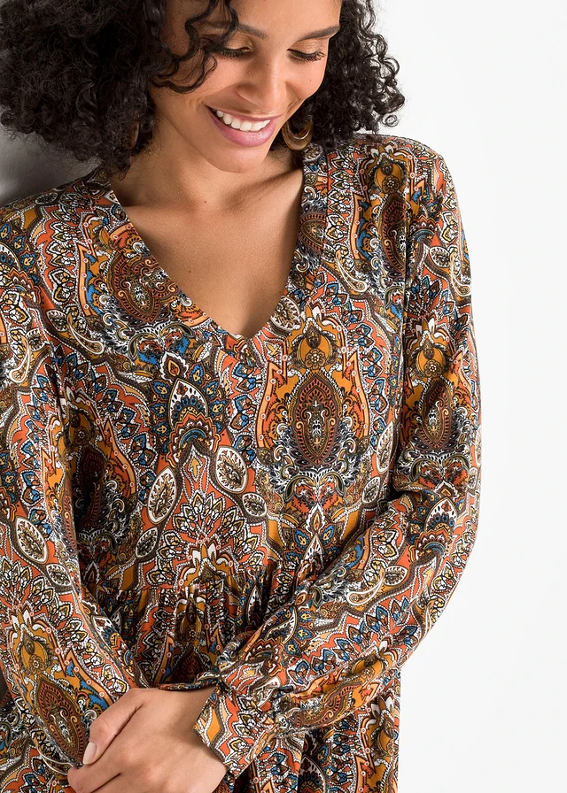 Robe en jersey à imprimé paisley • rouge/multicolore paisley • product-page.page-title-suffix