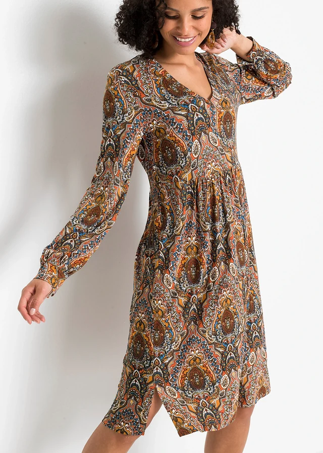 Robe en jersey à imprimé paisley • rouge/multicolore paisley • product-page.page-title-suffix