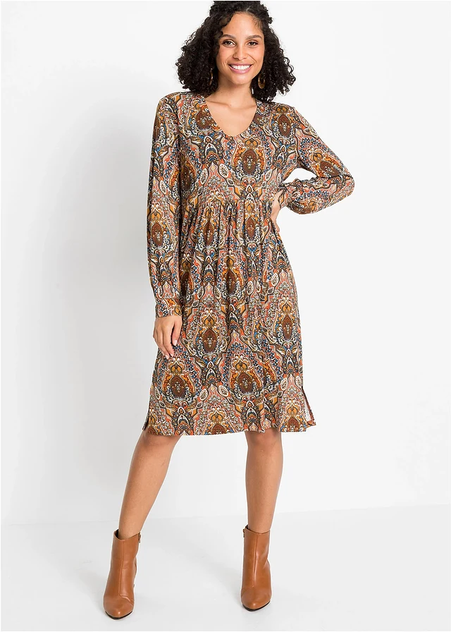 Robe en jersey à imprimé paisley • rouge/multicolore paisley • product-page.page-title-suffix
