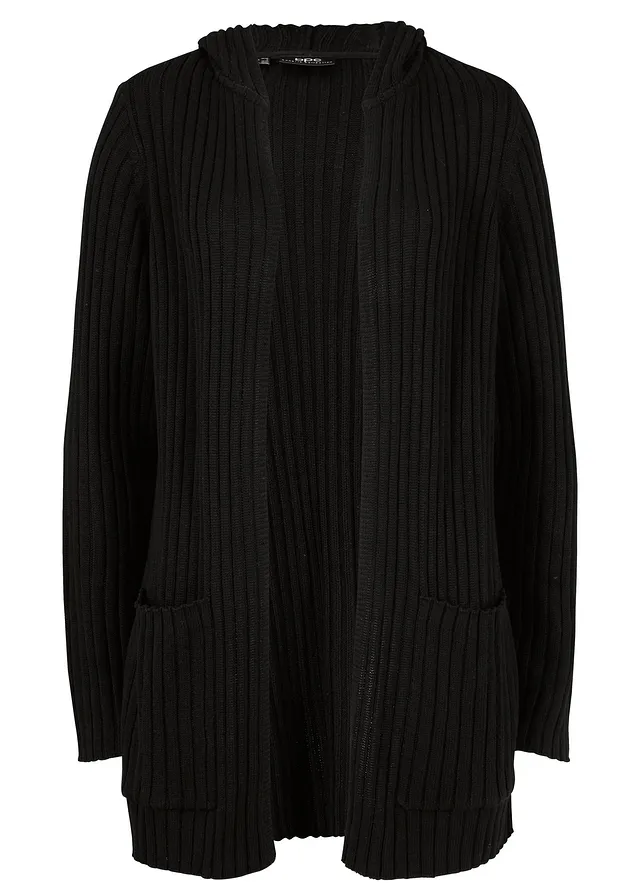 Pletený sveter s kapucňou