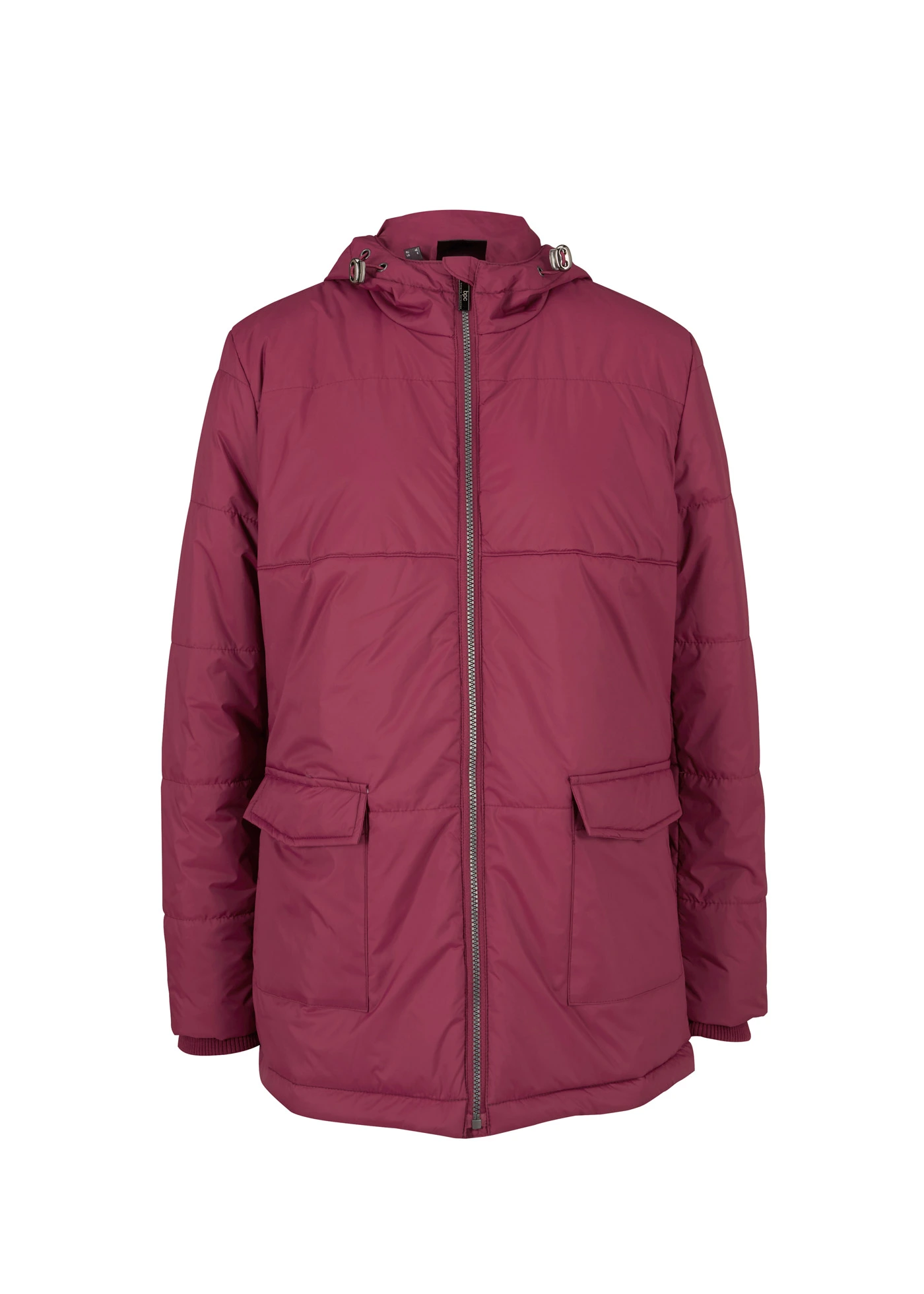 Jas met capuchon en opgestikte zakken • rododendronrood • bonprix online shop