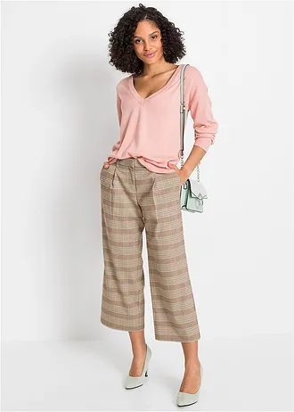 Oversize svetr ze směsi s viskózou • vintage růžová • bonprix obchod