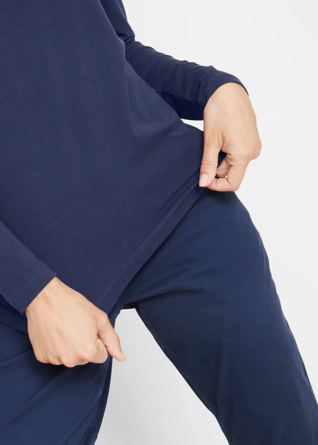 Longsleeve met ronde hals • donkerblauw • product-page.page-title-suffix