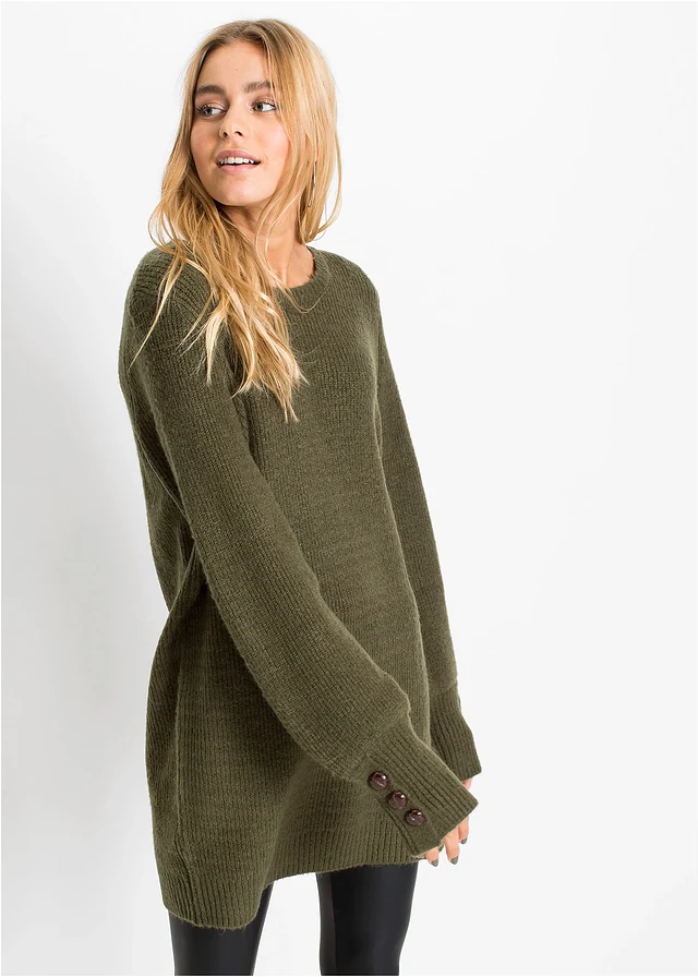 Pull long à boutons