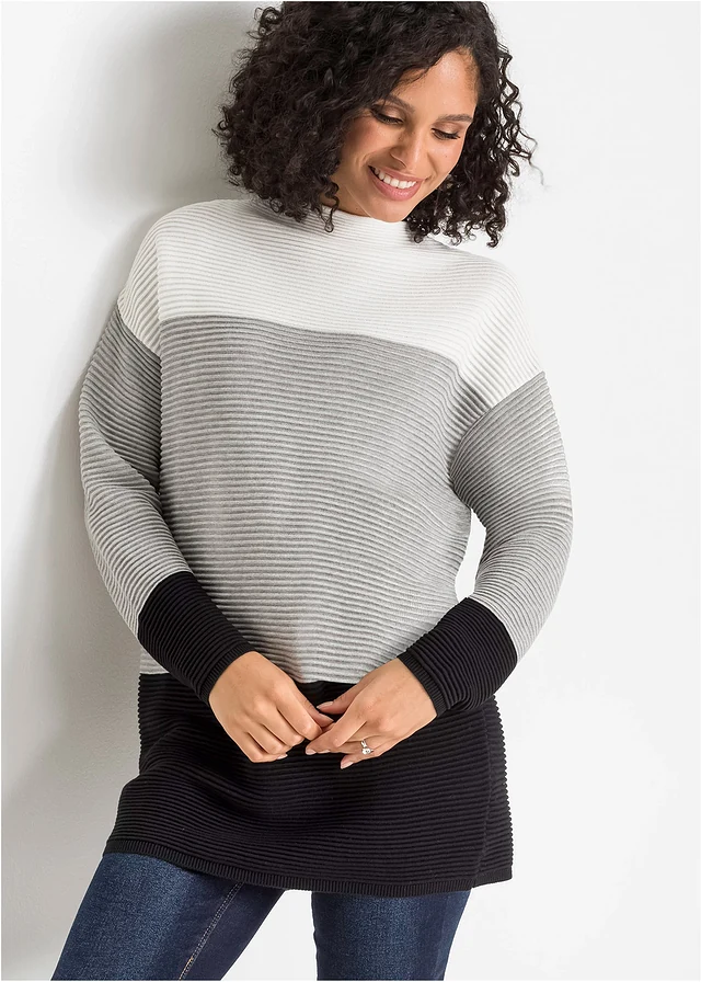 Pull long à rayures