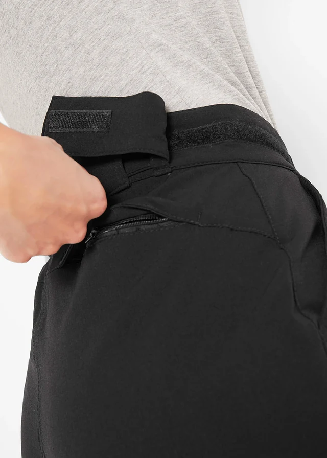 Stretch softshell broek met zakken, waterafstotend • zwart • product-page.page-title-suffix