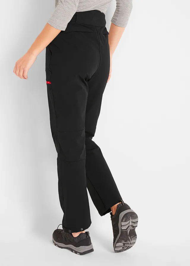 Pantalon softshell extensible à poches, déperlant, Couleur: noir