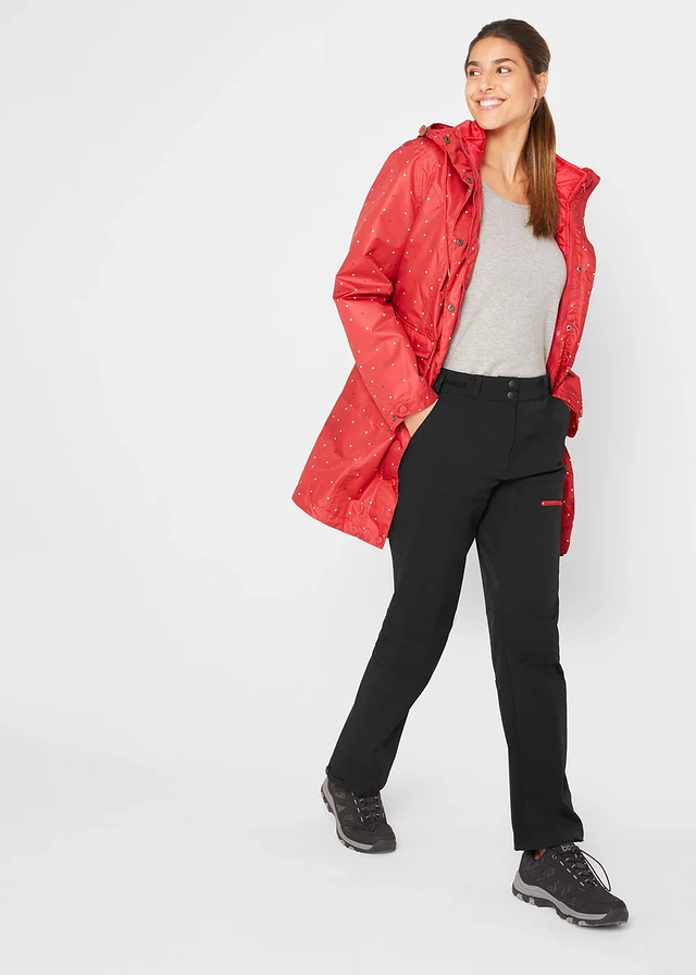 Pantalon softshell extensible à poches, déperlant, Couleur: noir