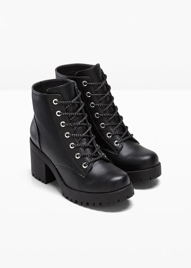 Boots lacées à talon carré • noir • product-page.page-title-suffix