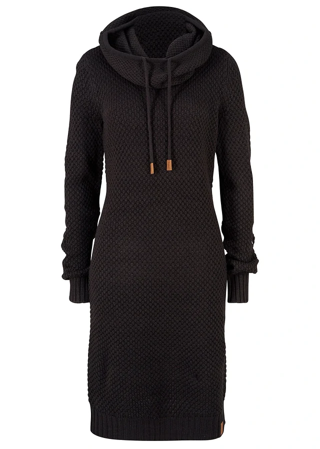 Robe en maille à col châle