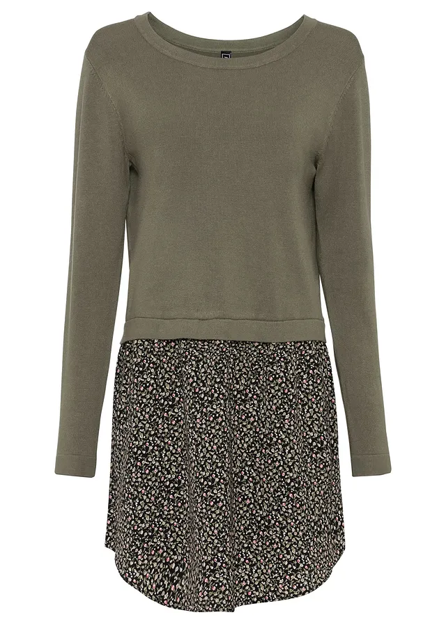 Pulover cu inserție tip fustă