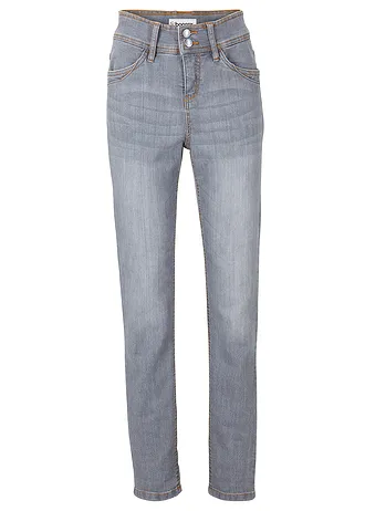 Pohodlné strečové džíny Slim Fit, High Waist, barva: šedý denim used