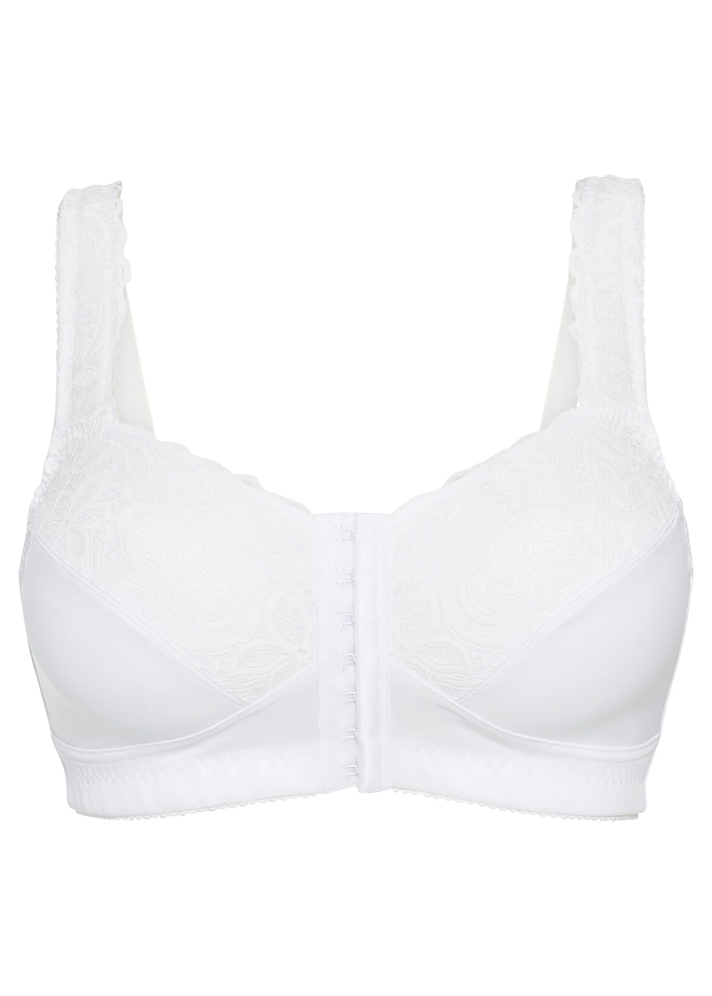 Steun bh zonder beugels met sluiting voorop • wit • bonprix online shop