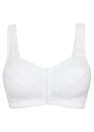Odlehčující podprsenka bez kostic, s pohodlným zapínáním vpředu • bílá • bonprix obchod