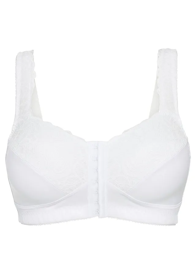 Steun bh zonder beugels met sluiting voorop • wit • bonprix online shop