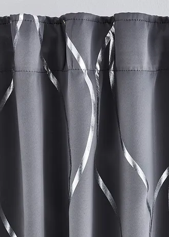 Draperie opacă suprafața lucios (1 buc.) • gri închis/argintiu • magazin bonprix