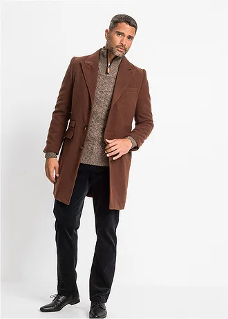 Pull camionneur à torsades • marron chiné • Boutique bonprix