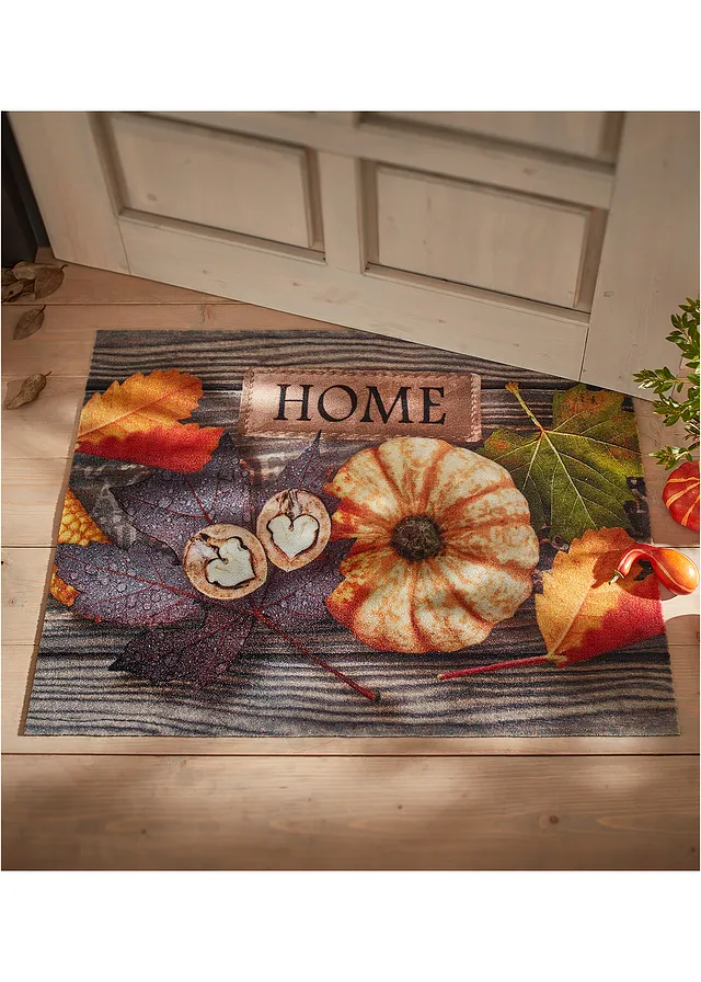 Deurmat met herfstmotieven, Kleur: bruin