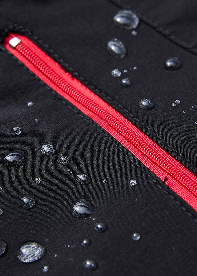 Stretch softshell broek met zakken, waterafstotend • zwart • product-page.page-title-suffix