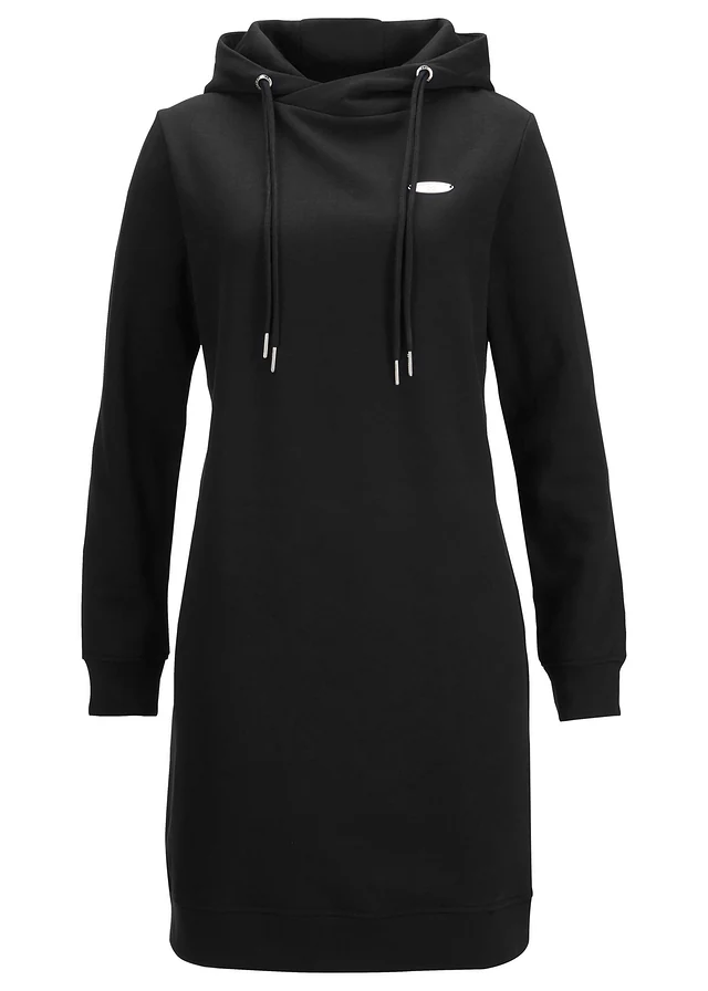 Robe sweat à capuche, Couleur: noir