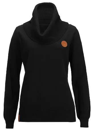 Svetr z jemného úpletu, se širokým límcem