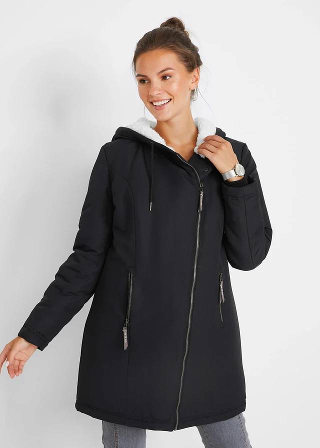 Parka de mi-saison, Couleur: noir