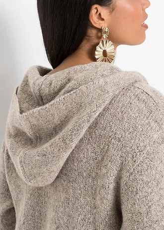 Lang vest • lichtbeige gemêleerd • bonprix online shop