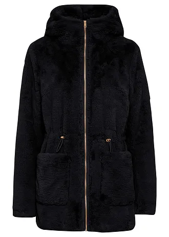 Casual imitatie bontjas • zwart • bonprix online shop