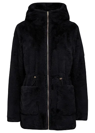 Imitatie bontjas, Kleur: zwart